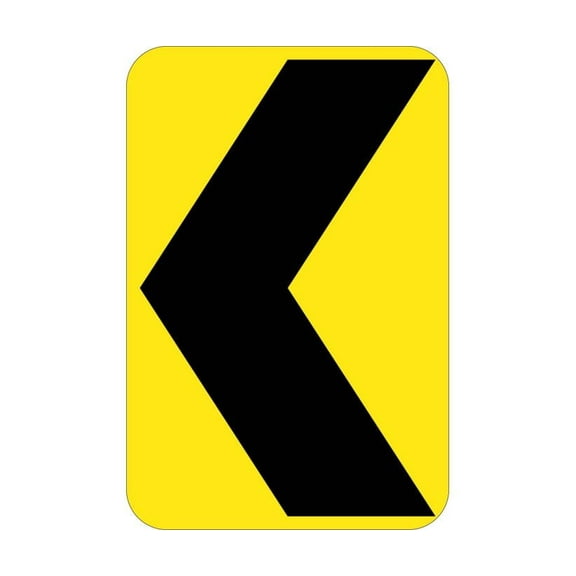NMC Signs Tm161K, Chevron Traffic Arrow Sign, 18 X 12, Aluminum .080