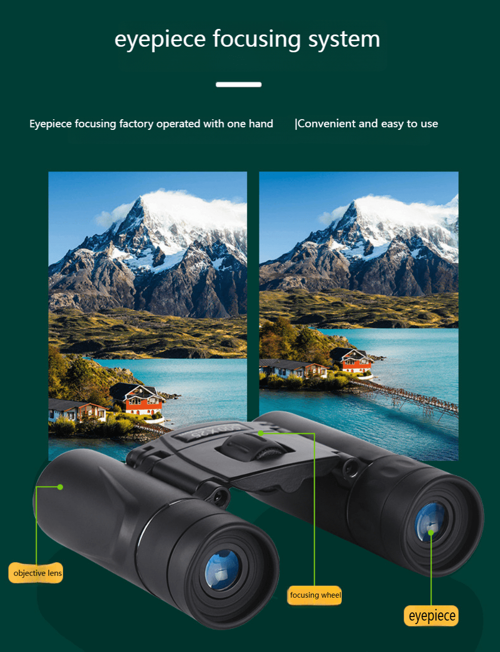 500x25 Zoom HD Telescope Professional BAK4 Powerful Binoculars Long Range Portable Monocular or Camping Tourism Outdoor