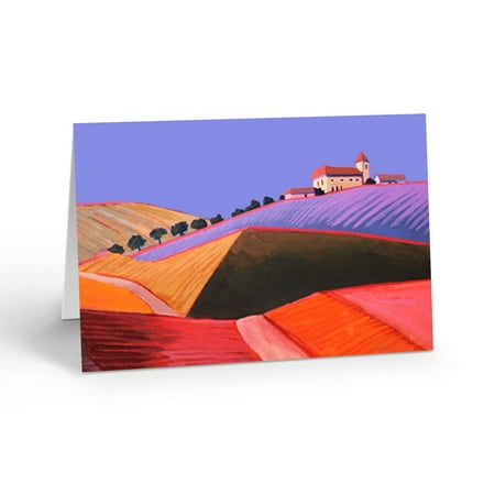 Beautiful Painting of a Mexican Farmhouse Blank Note Card - 10 Note Cards with E