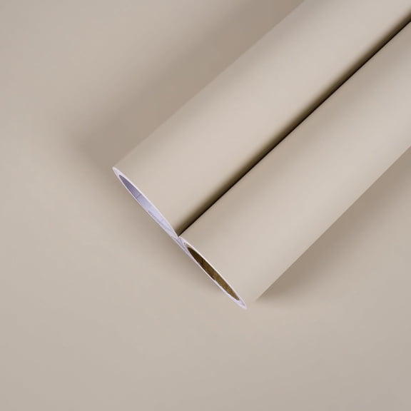 Solid Beige Contact Paper for Cabinets Drawers 12”x100” Thick Peel and Stick Wallpaper Beige Removable Self Adhesive Waterproof Wall Paper Modern Temporary Wallpaper for Bedroom Wall Covering