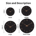 thumbnail image 2 of Wall Clock Operated 10 Inch Black Silent Non Ticking Simple Minimalist Style Rose Numbers Decorative For Living Room Kitchen Home Office Bathroom, 2 of 9