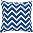 thumbnail image 1 of HomeRoots 403138 Navy Ivory Chevron Down Filled Throw Pillow, 1 of 1