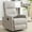 Light Gray, variant on Leumius Manual Swivel Rocker Recliner Chair for Adult,360° Swivel Nursery Recliner with Ergonomic High Backrest,Glider Recliner Nursery Chair with Side Pockets for Living Room,Beige