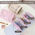 thumbnail image 4 of Neceser extraíble, organizador de maquillaje para colgar en el baño, 4 en 1, portátil, extraíble, para viajes, estilo informal, color blanco, 4 of 5