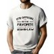 thumbnail image 1 of 1pc Men'S Casual Crew Neck T-Shirt - "Official Favorite Son-in-Law" Print, Knit Fabric with Slight Stretch, Regular Fit, Summer Fashion Tee, 1 of 8