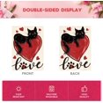 thumbnail image 6 of Love Hearts Black Cat Valentines Day House Flag 28x40 Inch Double Sided, Anniversary Rustic Yard Outdoor Decoration, 6 of 6