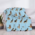 thumbnail image 3 of Rozeui German Shepherd Dog for Flannel Blanket, Soft Fuzzy Plush King Blanket for Winter, Thick and Warm All-Season Bed Throw-50"x40", 3 of 5