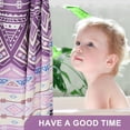 thumbnail image 3 of Shower Curtain, Purple Boho Cloth Shower Curtain Sets with 12 Shower Curtain Hooks, Colorful Floral Farmhouse Fabric Shower Curtain, Washable Cute Bathroom Shower Curtains, 72x72 Inches, 3 of 6