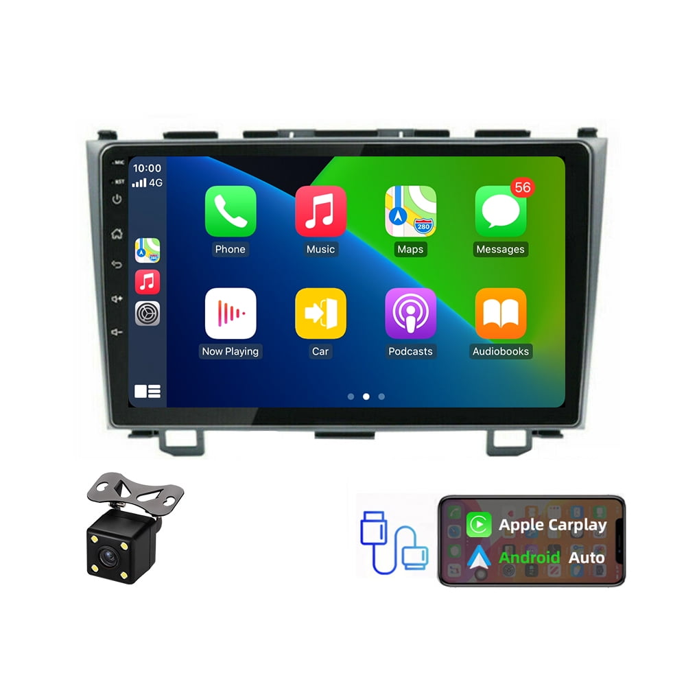JMANCE Car Stereo Apple Carplay Double Din Radio for Honda CRV 2007