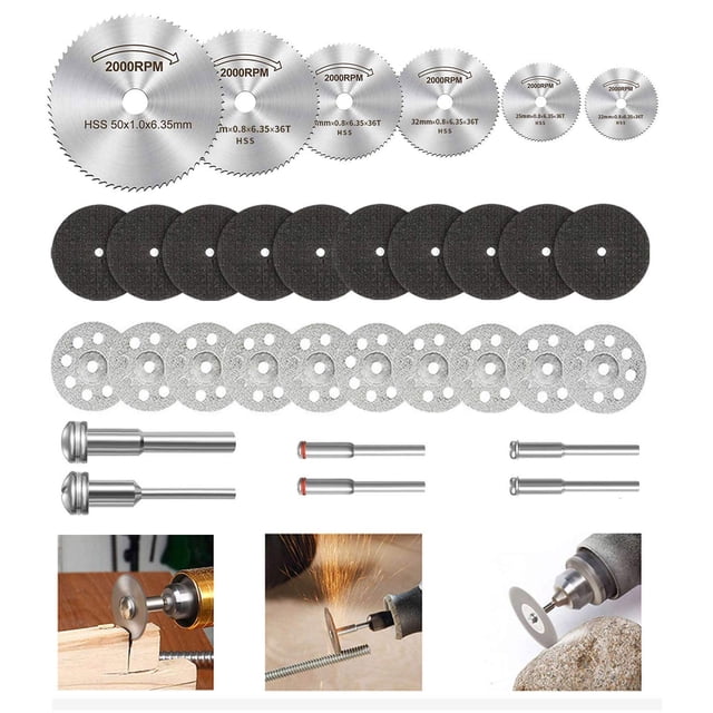Juego de ruedas de corte FOTYBEI para herramienta rotativa Dremel con accesorios