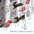 thumbnail image 6 of Dachshunds with Flowers Shower Curtain 36"x72" ,Bathroom Decorative Shower Curtains Set with 12 Hooks,Modern Waterproof Washable Shower Curtain, 6 of 6