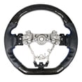 thumbnail image 5 of Ikon Motorsports Compatible with 15-21 Subaru WRX & STI Steering Wheel CF + Per Compatible withated Leather + Blue Stitching, 5 of 7