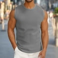 thumbnail image 6 of YFNNUP Athletic Tank Tops Mens Big & Tall Ribbed Workout Sleeveless Shirts Crewneck T Shirts Solid Color Gym Tee Tops, 6 of 6