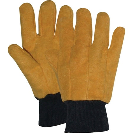 Boss Manufacturing P-Cotton/poly Chore Glove- Flannel Yellow Xtra Large (Case of 12 )