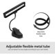 thumbnail image 3 of Lámpara de atril con clip de 9 LED, lámpara de escritorio de lectura portátil para dormitorio con luz flexible, funciona con pilas o USB, 3 of 5
