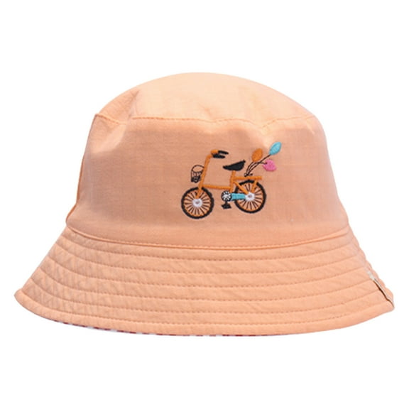 Otqutp Children Hair Cover Children Hat Girls Boys Spring Summer Outdoor Shade Cartoon Sun-screen Hat Fisherman Hat for 5 to 10 Years