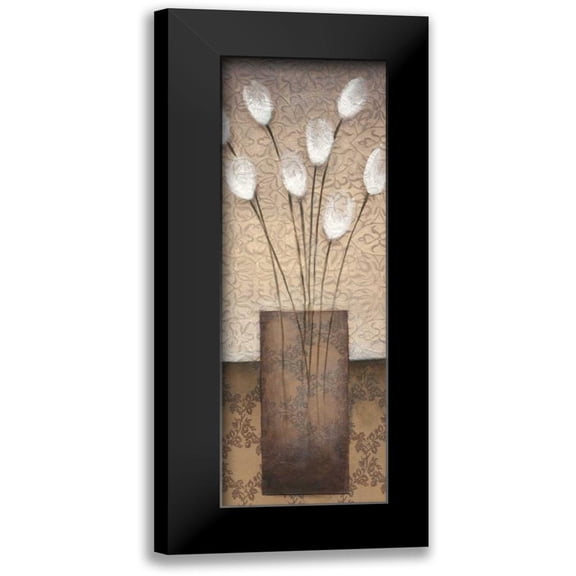 Eve 7x14 Black Modern Framed Museum Art Print Titled - Opal Accent I