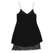 Free People Women's Black Floral Lace Layered Camisole Slip Dress