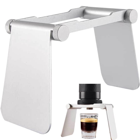 Jiibva 1Pc Silver Aluminum Alloy Foldable Coffee Filter Cup Bracket Coffee & Espresso Maker Parts for Portable Coffee Making