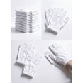 thumbnail image 3 of 12 Pairs of White Gloves (Hand Shot), White Cotton Gloves White Cotton Work Gloves for Dry Hands and Beauty Hydrating 12 Pairs(White Gloves - 12 Pairs), 3 of 8