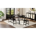 thumbnail image 6 of Danolapsi 5-Piece Extendable Dining Table Set for 4-8 People,63" Extendable Kitchen Table with 2 Benches & 2 Square Stools,Space Saving Mid-Century Modern Wooden Dining Room Table,Easy Assembly, 6 of 6