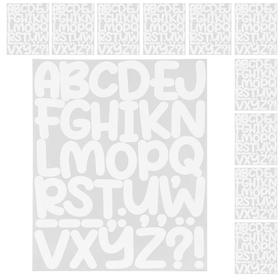 MLINS  12 Sheets Sticker Decoration Number Paper Nail Stickers Black