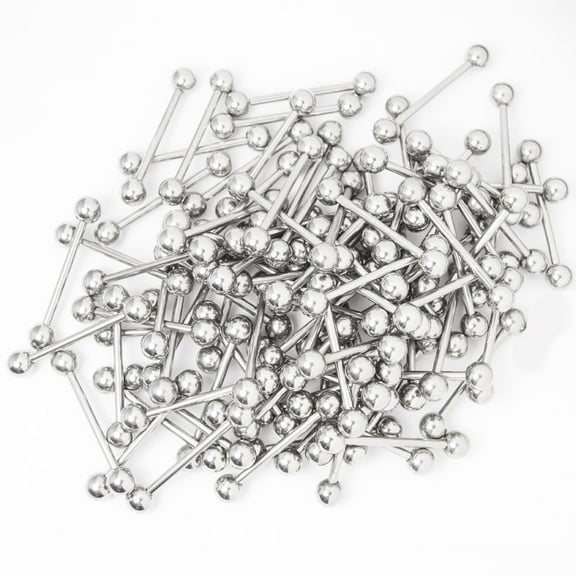 Wholesale lot 100 pc Straight Piercing Barbells 14ga-3/4"