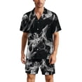 thumbnail image 1 of PRIYAL Ensemble de Pyjama à Manches Courtes pour Hommes en Satin de Soie 2 Pcs, 1 of 6