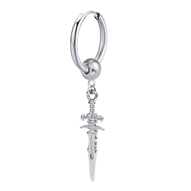 Pendientes de material acero inoxidable, clip de oreja , fácil de con tu , jeans, pantalones de material cuero, elegante y atractivo Pendiente Plata 1pc
