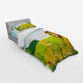 thumbnail image 3 of Ambesonne Cartoon Bedding Set 4 Pcs, Lion Family in Forest, Queen, Pale Blue Yellow and Green, 3 of 3