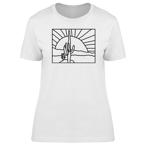 Cactus in Line Art Women's T-shirt