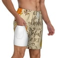 thumbnail image 2 of Sigee Thanksgiving With A Grateful Heart Print Mens Swim Trunks with Compression Liner Quick Dry Swim Stretch Beach Shorts with Pockets,S-3XL, 2 of 7