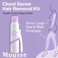 thumbnail image 4 of Hair Removal Cream Kit for Women, Gentle Painless Depilatory Cream and Mousse Set with Spatula, for Legs Arms Bikini, 4 of 7