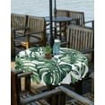 thumbnail image 2 of nqOlkjepod Green Palm Leaves Outdoor Tablecloth with Umbrella Hole & Zipper, Summer Tropical Leaf Round Table Cover 60 Inch, Dining Waterproof Table Cloth Protector for Patio/Party/Picnic, 2 of 7