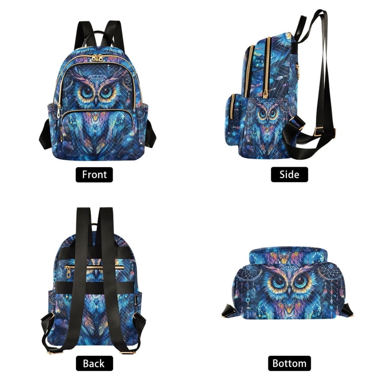 NEW T-Shirt & Jeans Owl face Graphic Mini Backpack FORMRS Mini Backpack Purse for Women Travel Daypack Casual  main image 2