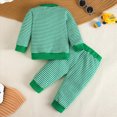 thumbnail image 7 of NOLDARES Toddler Baby Boy Fall Clothes Printed Long Sleeve Pullover Sweatshirt Tops Joggers Pants Set Winter Outfits Size:3-6 M,Green, 7 of 7