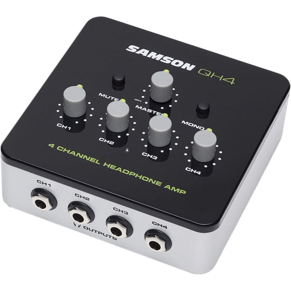 Amplificador de Audífonos SAMSON QH4 Estéreo de 4 Canales