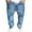 Blue1, variant on Men's Jeans Comfort Flex Waist Baggy Jeans for Men Casual Straight Leg Pocket Zipper And Button Patchwork Jean Trousers Pants Jeans for Men Blue L
