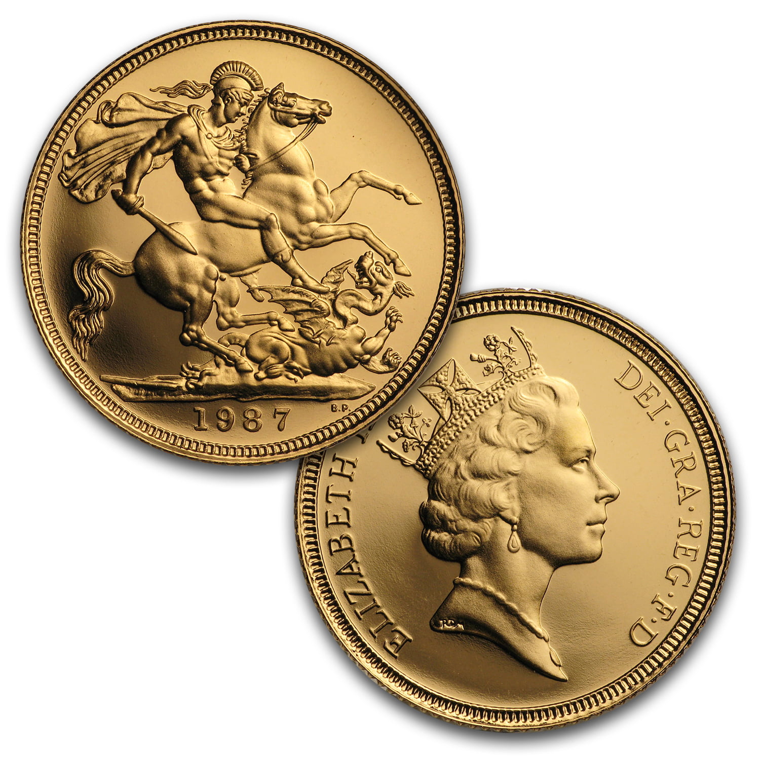British Gold Half Sovereign Coin BU/Proof Random Year, Elizabeth II 