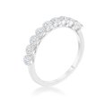 thumbnail image 1 of Womens Bea 0.27 CT Cubique Zircone Rhodium Délicate Bande - Taille 6, 1 of 1