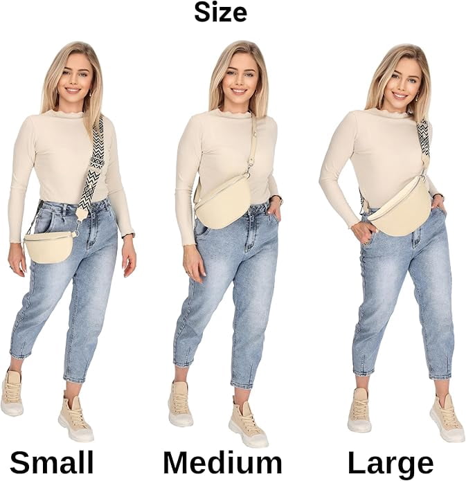 Leather Waist Belt Bag with 2 Detachable Straps, Stylish Unisex Crossbody Hip Pack for Travel, Italien Handcrafted Fanny Pack in 8 Colors