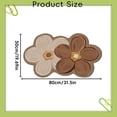 thumbnail image 4 of Flower Bath Rug, Funny Floral Bath Mat, Soft Plush Fluffy Rug, Absorbent, Non-Slip for Bathroom, Kitchen Sink, Bedroom, Kid's Bedroom, and Living Room, Coffee, 15.7x23.6 Inch, 4 of 9