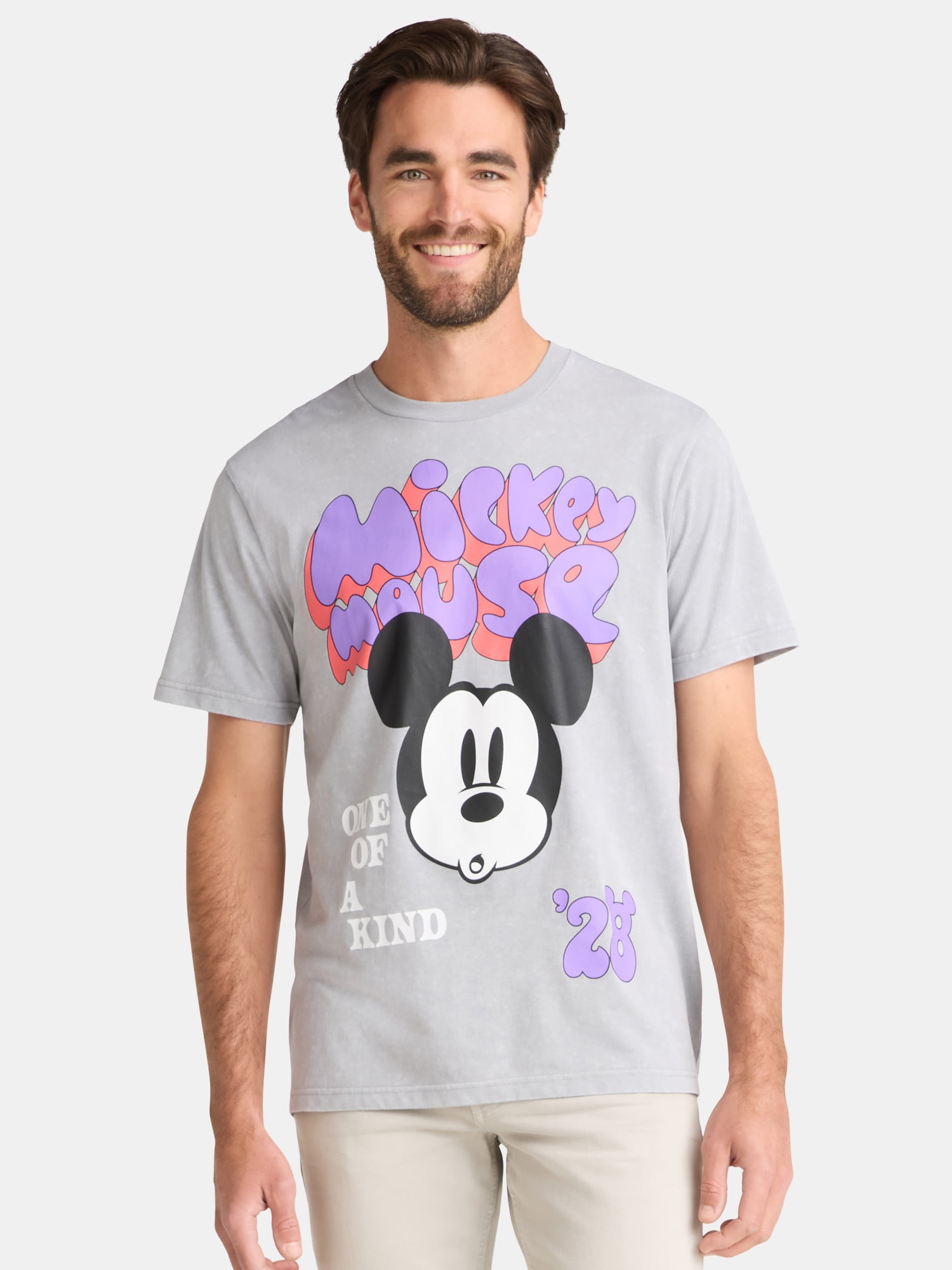 Disney Women's Mickey 76 USA Graphic Tee with Short Sleeves, Sizes