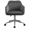 thumbnail image 2 of Linon Lyla Chaise de Bureau Rembourrée Matelassée Gris, 2 of 16