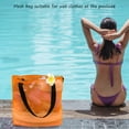 thumbnail image 5 of 5Pieces Reusable Mesh Beach Tote Bags ,Mesh Pool Bag With Drawstring For Groceries, Travel,Toys & Laundry, 5 of 8