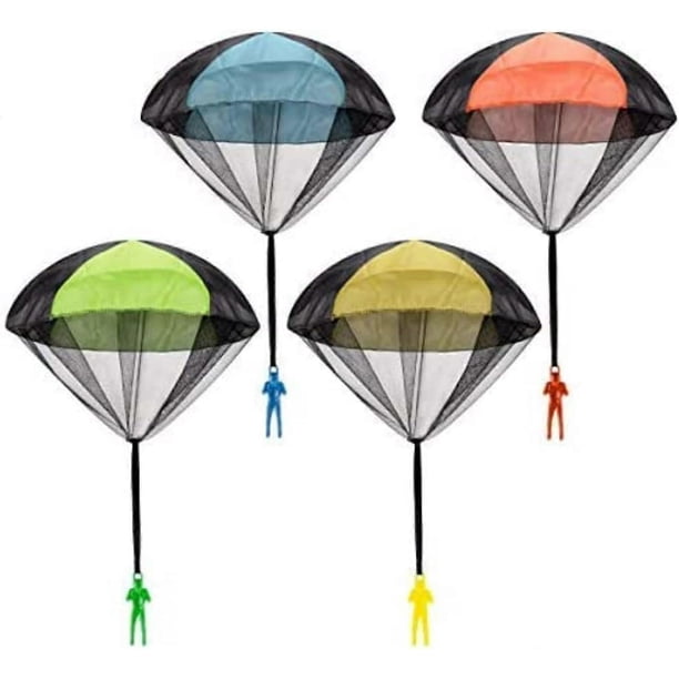 Parachute Toy, Tangle Free Throwing Toy Parachute, Outdoor Children's Flying Toys, No Battery nor Assembly Required (4 Pieces Set)