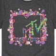 thumbnail image 3 of MTV Logo - Floral M - Toddler And Youth Short Sleeve Graphic T-Shirt, 3 of 5