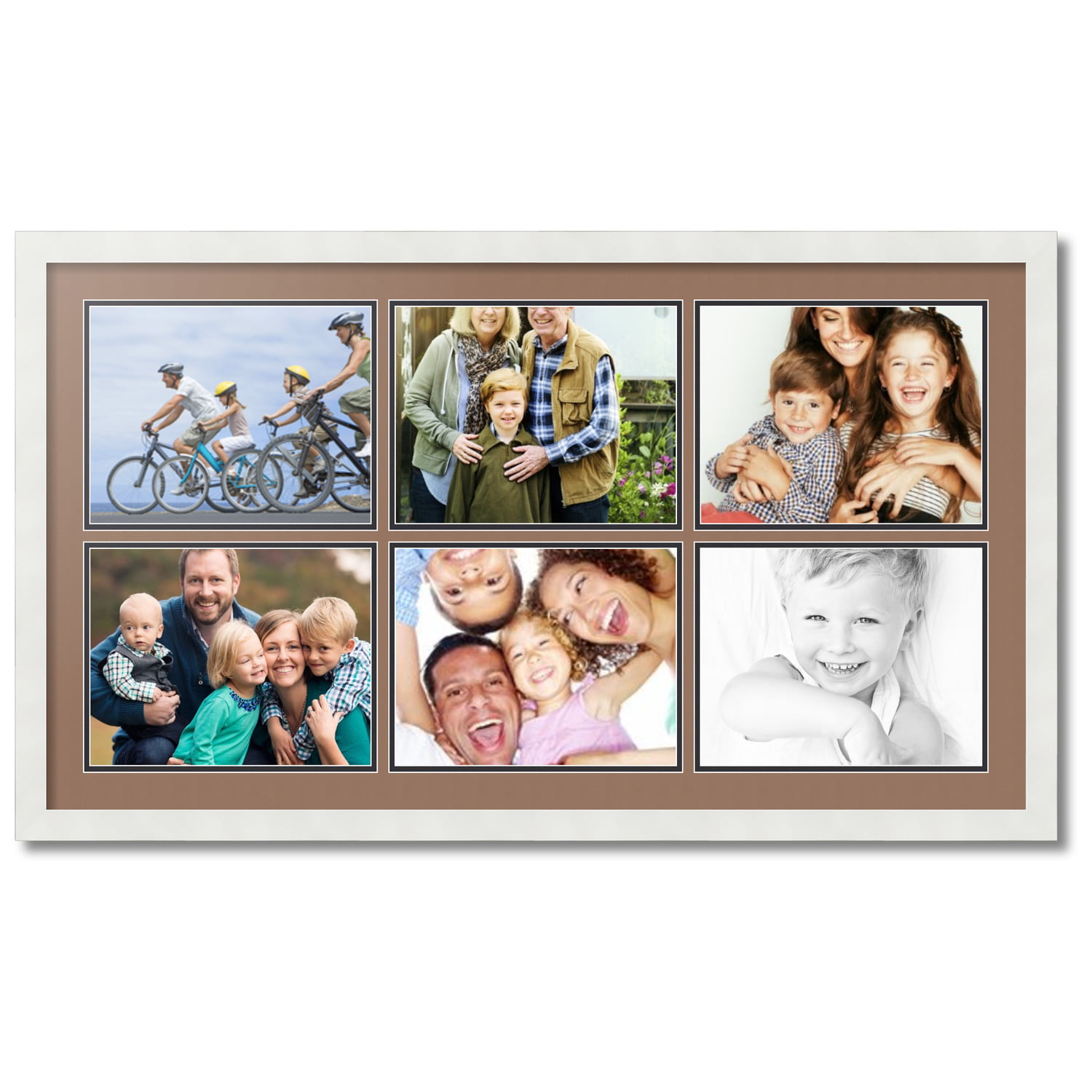ArtToFrames Collage Mat Picture Photo Frame  with 2 8.5x11" Openings in Black 38 