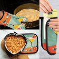 thumbnail image 5 of Yayeee Oven Mitts and Pot Holder Set of 2 Heat Resistant Kitchen Gloves Baking Hot Pad, Green Glasses, 5 of 5