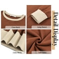 thumbnail image 6 of Fantaslook Color Block Sweatshirts for Women Crewneck Long Sleeve Shirts Fashion Tops Pullover Sweatshirts Fall Outfits, 6 of 9